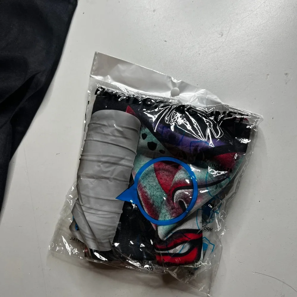 SA Fishing Face Shield Evil Clown Neck Gaiter Bandana Black Multi RN 161116
